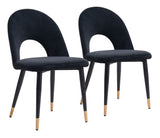 Menlo Black Dining Chair (Set of 2) by Zuomod at Eve Furniture