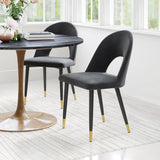 Menlo Black Dining Chair (Set of 2) by Zuomod at Eve Furniture