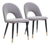 Menlo Gray Dining Chair (Set of 2) by Zuomod at Eve Furniture