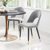 Menlo Gray Dining Chair (Set of 2) by Zuomod at Eve Furniture