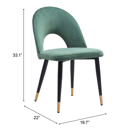 Menlo Green Dining Chair (Set of 2) by Zuomod at Eve Furniture