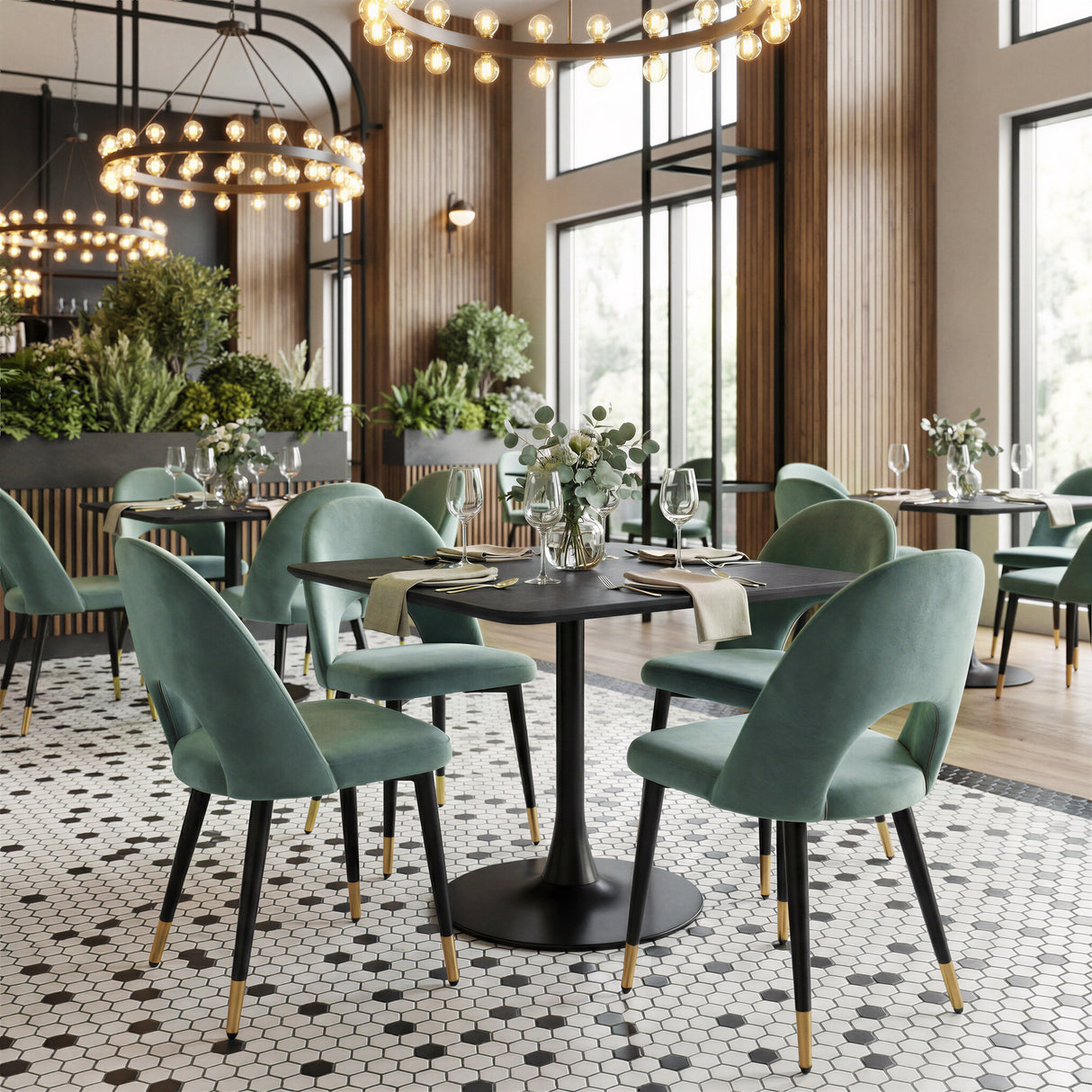 Menlo Green Dining Chair (Set of 2) by Zuomod at Eve Furniture