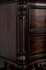 Menodora Brown Cherry 4-Piece Queen Bedroom Set by Furniture of America at Eve Furniture