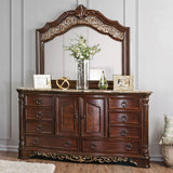 Menodora Brown Cherry 4-Piece Queen Bedroom Set by Furniture of America at Eve Furniture