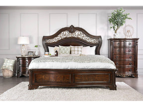 Menodora Brown Cherry 4-Piece Queen Bedroom Set by Furniture of America at Eve Furniture
