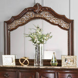 Menodora Brown Cherry 5-Piece Queen Bedroom Set by Furniture of America at Eve Furniture