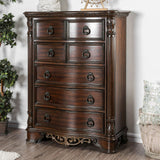Menodora Brown Cherry 5-Piece Queen Bedroom Set by Furniture of America at Eve Furniture