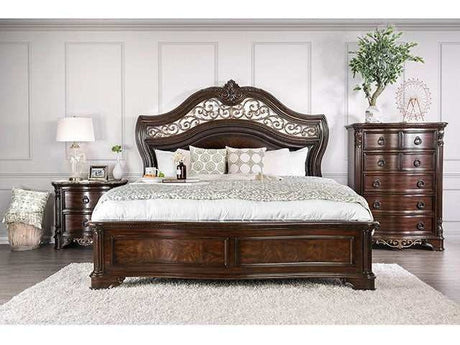 Menodora Brown Cherry California King Bed by Furniture of America at Eve Furniture