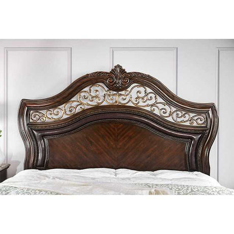 Menodora Brown Cherry California King Bed by Furniture of America at Eve Furniture