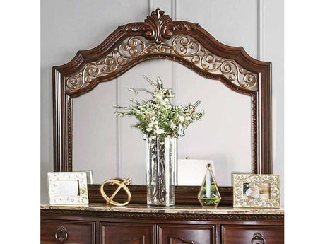 Menodora Brown Cherry Mirror by Furniture of America at Eve Furniture