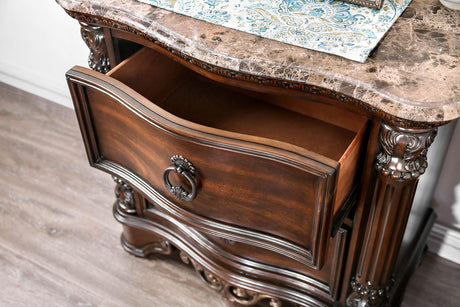 Menodora Brown Cherry Night Stand by Furniture of America at Eve Furniture