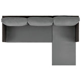 Menton Patio 2-Seater and Lounge Chair with Coffee Table with Grey Cushions by Manhattan Comfort at Eve Furniture