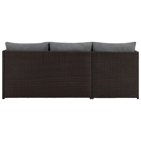 Menton Patio 2-Seater and Lounge Chair with Coffee Table with Grey Cushions by Manhattan Comfort at Eve Furniture