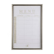 MENU I by Mercana Studio a Hand Embellished Textured Framed Art Print Matted under Glass by Mercana at Eve Furniture