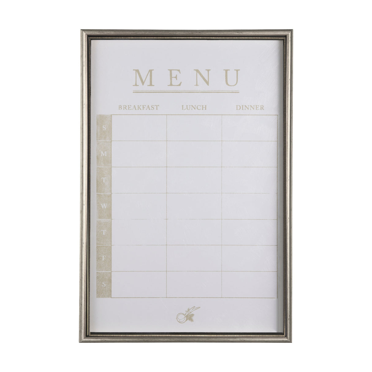 MENU I by Mercana Studio a Hand Embellished Textured Framed Art Print Matted under Glass by Mercana at Eve Furniture