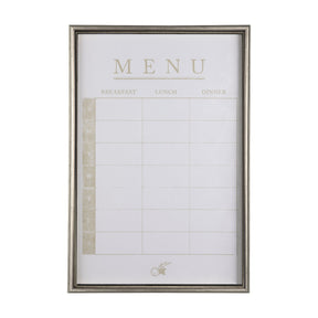 MENU I by Mercana Studio a Hand Embellished Textured Framed Art Print Matted under Glass by Mercana at Eve Furniture