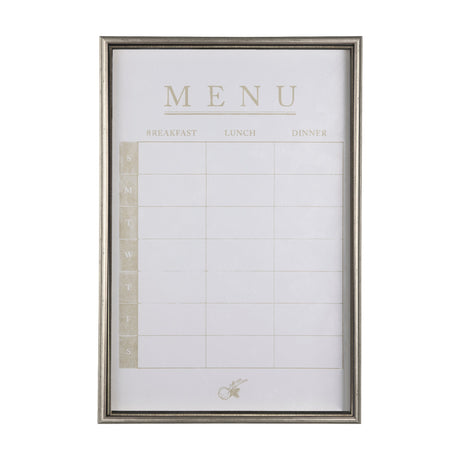 MENU I by Mercana Studio a Hand Embellished Textured Framed Art Print Matted under Glass by Mercana at Eve Furniture