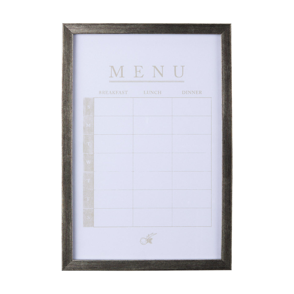 MENU I by Mercana Studio a Hand Embellished Textured Framed Art Print Matted under Glass by Mercana at Eve Furniture