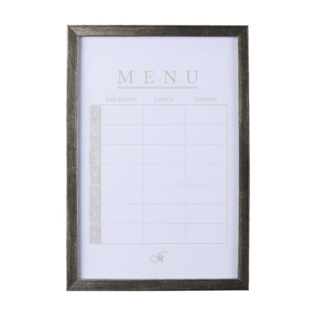 MENU I by Mercana Studio a Hand Embellished Textured Framed Art Print Matted under Glass by Mercana at Eve Furniture