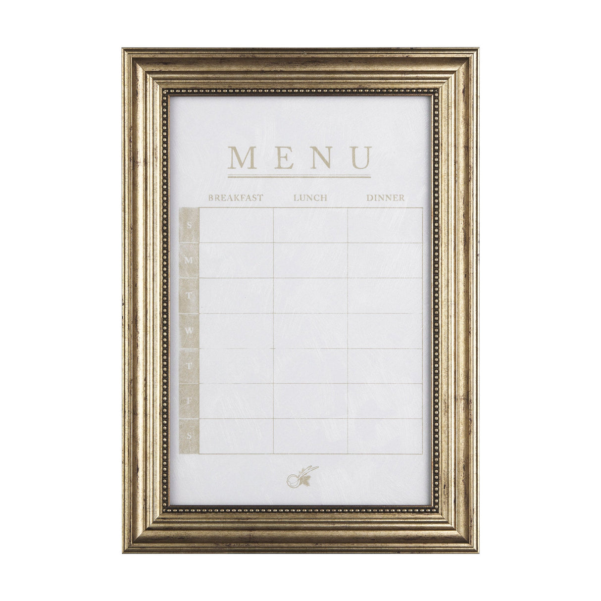 MENU I by Mercana Studio a Hand Embellished Textured Framed Art Print Matted under Glass by Mercana at Eve Furniture