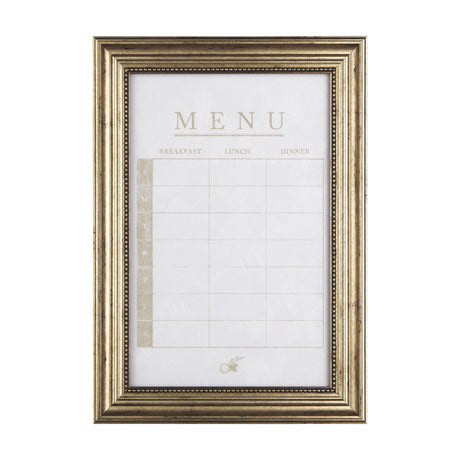 MENU I by Mercana Studio a Hand Embellished Textured Framed Art Print Matted under Glass by Mercana at Eve Furniture