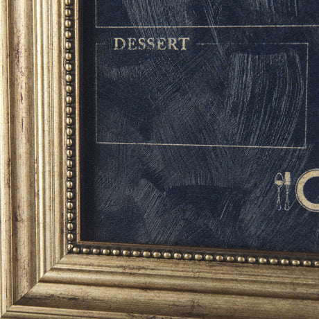 MENU II by Mercana Studio a Hand Embellished Textured Framed Art Print Matted under Glass by Mercana at Eve Furniture