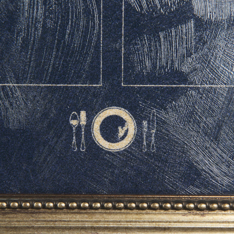 MENU II by Mercana Studio a Hand Embellished Textured Framed Art Print Matted under Glass by Mercana at Eve Furniture
