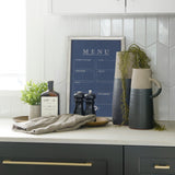 MENU II by Mercana Studio a Hand Embellished Textured Framed Art Print Matted under Glass by Mercana at Eve Furniture
