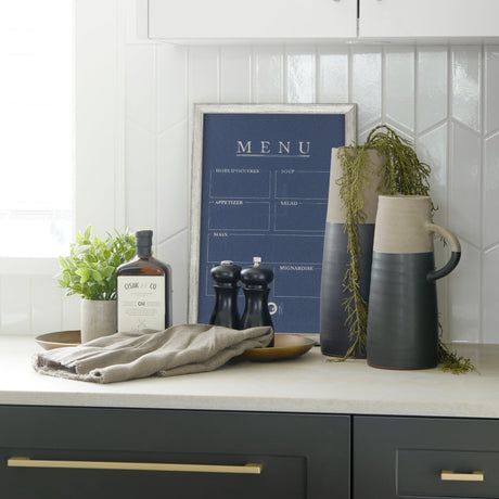 MENU II by Mercana Studio a Hand Embellished Textured Framed Art Print Matted under Glass by Mercana at Eve Furniture