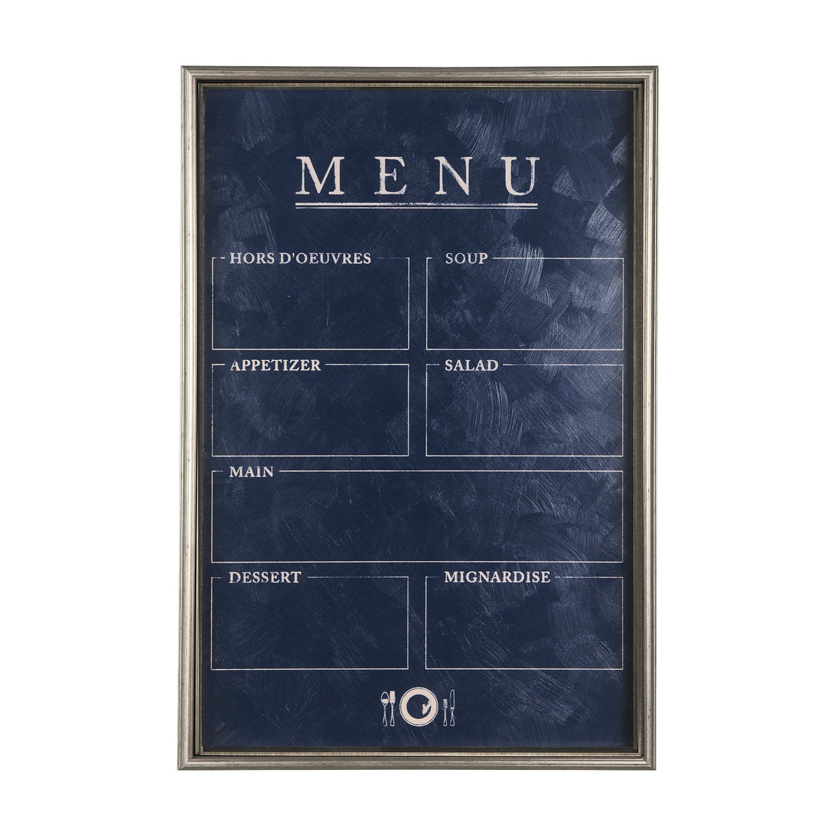 MENU II by Mercana Studio a Hand Embellished Textured Framed Art Print Matted under Glass by Mercana at Eve Furniture