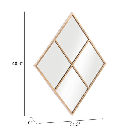 Meo Mirror Gold by Zuomod at Eve Furniture