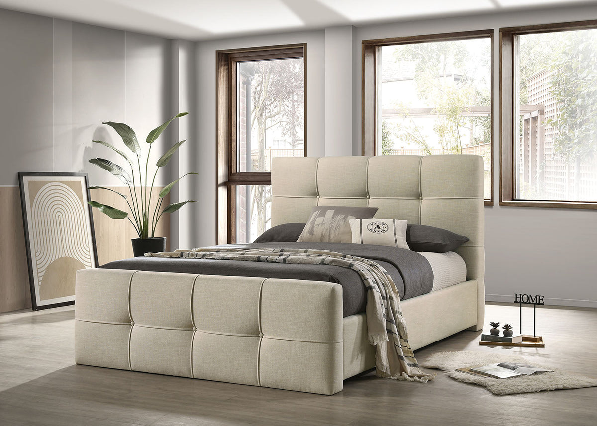 Merced Ivory Bed Eastern King Bed