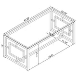 Merced Nickel 2-Piece Rectangular Coffee and End Table Set by Coaster at Eve Furniture