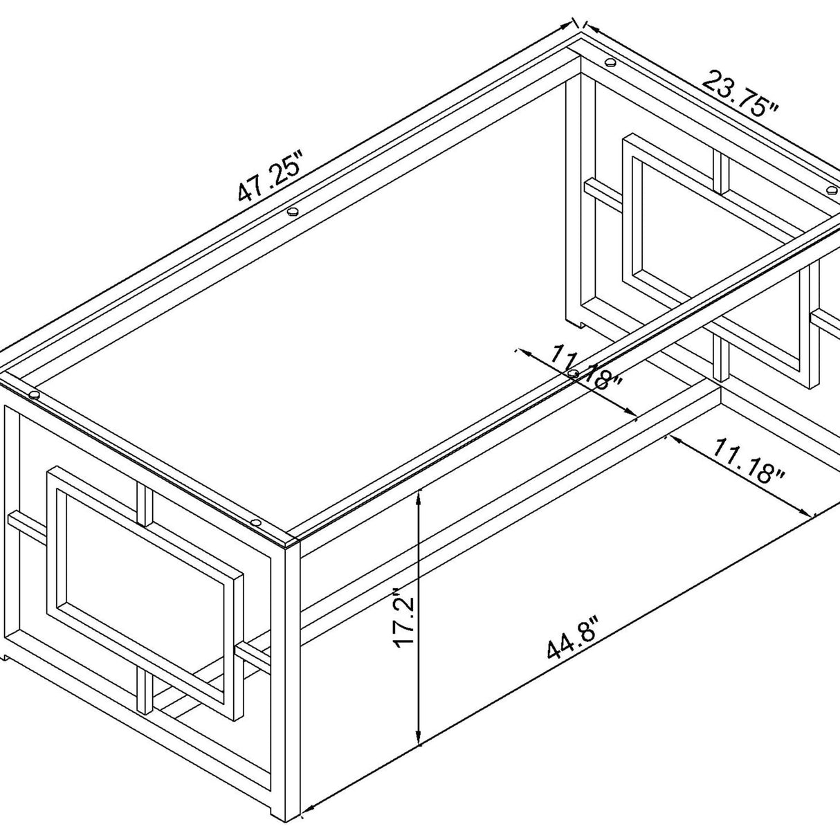 Merced Nickel 3-Piece Rectangular Coffee and End Table Set by Coaster at Eve Furniture