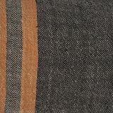 Mercer Lumbar Black w/ Orange Stripes Decorative Pillow Cover by Mercana at Eve Furniture