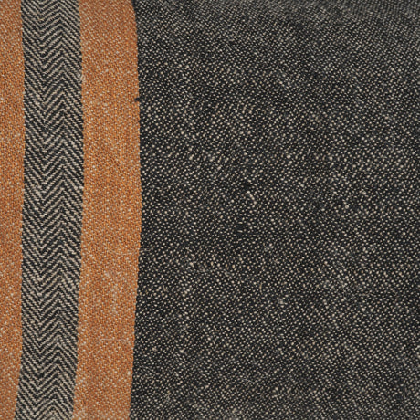 Mercer Lumbar Black w/ Orange Stripes Decorative Pillow Cover by Mercana at Eve Furniture