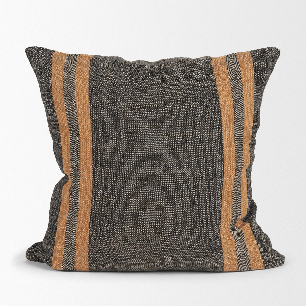 Mercer Square Black w/Orange Stripes Decorative Pillow Cover by Mercana at Eve Furniture