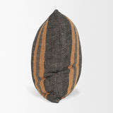 Mercer Square Black w/Orange Stripes Decorative Pillow Cover by Mercana at Eve Furniture