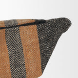 Mercer Square Black w/Orange Stripes Decorative Pillow Cover by Mercana at Eve Furniture