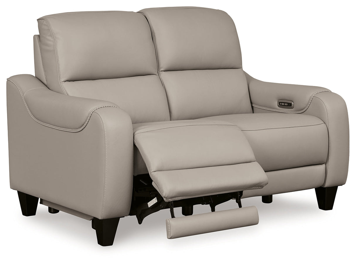 Mercomatic Gray Power Reclining Loveseat