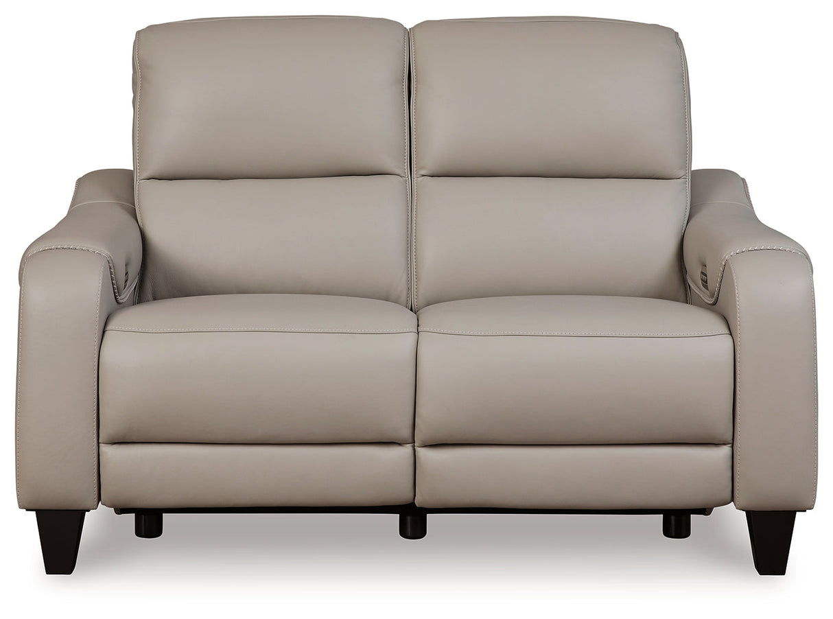 Mercomatic Gray Power Reclining Loveseat