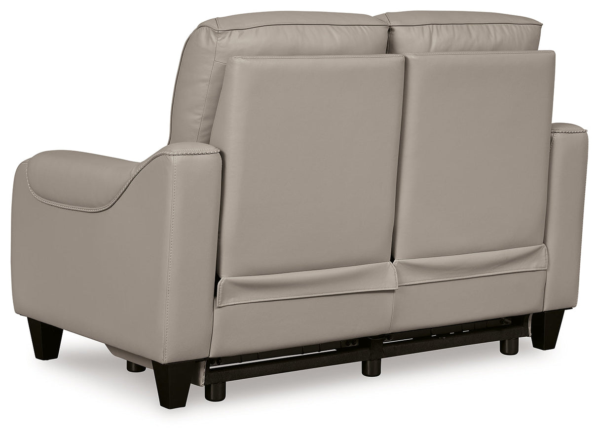 Mercomatic Gray Power Reclining Loveseat