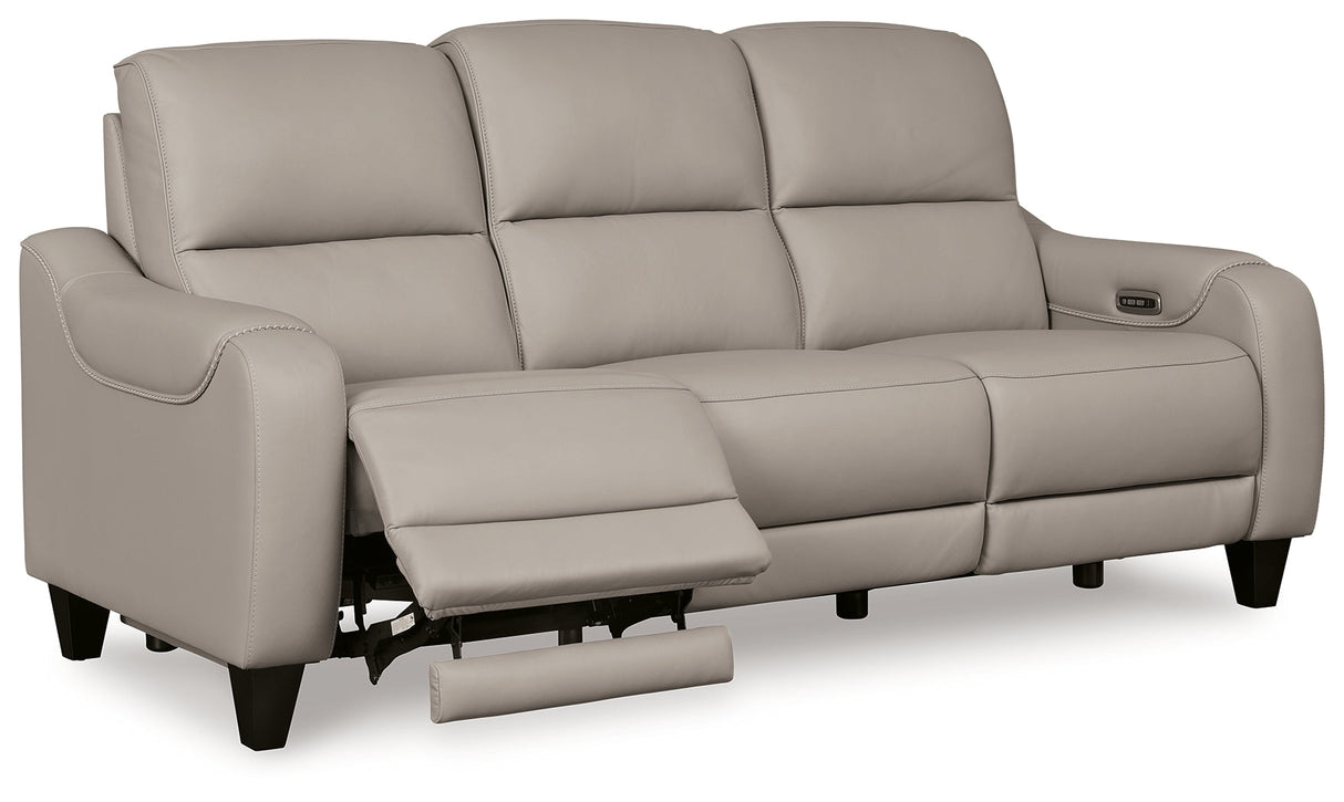 Mercomatic Gray Power Reclining Sofa