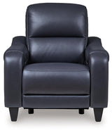 Mercomatic Ocean Dual Power Leather Recliner by Ashley at Eve Furniture