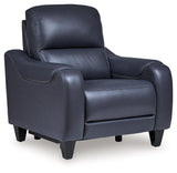 Mercomatic Ocean Dual Power Leather Recliner by Ashley at Eve Furniture