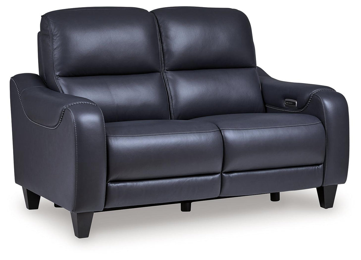 Mercomatic Ocean Dual Power Reclining Loveseat by Ashley at Eve Furniture