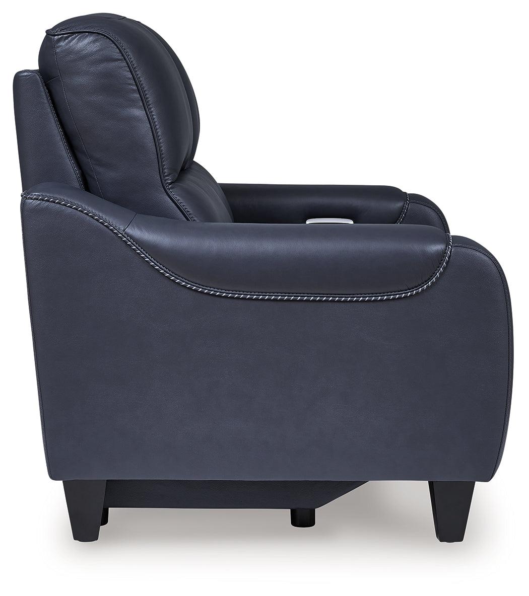Mercomatic Ocean Dual Power Reclining Loveseat by Ashley at Eve Furniture