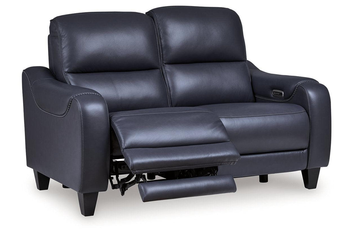 Mercomatic Ocean Dual Power Reclining Sofa and Loveseat by Ashley at Eve Furniture
