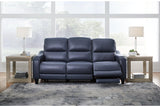 Mercomatic Ocean Dual Power Reclining Sofa and Loveseat by Ashley at Eve Furniture