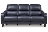 Mercomatic Ocean Dual Power Reclining Sofa and Loveseat by Ashley at Eve Furniture